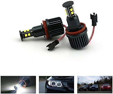 ZXREEK E92 80W 6500K H8 CREE LED Headlight Angel Eye 360-Degree Halo Bulb Light Lamp Xenon White