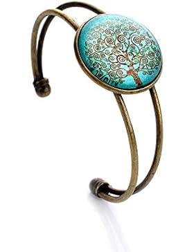 lureme® Thanks Giving Schwarzer Freitag Cyber Monday Xmas einfachen Stil retro Blau dream land leben Baum Zeit...