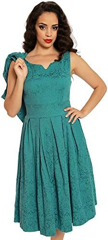 Lindy Bop 'Marianne' Teal Swing Dress and Jacket Twin Set