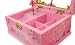Xinji Portable Music Jewellery Box Ballet Dancer for Girls with Mirror Make Up Box Gift Pink