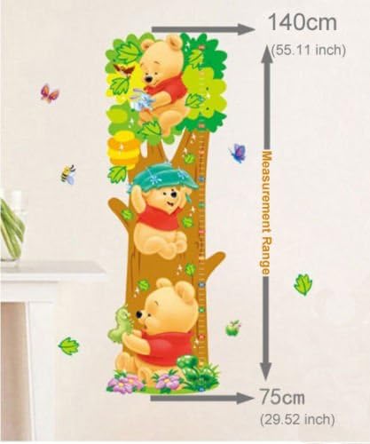Winniet The Pooh Growth Chart Wall Sticker,Children Bedroom,Nursery Wall Sticker-F33