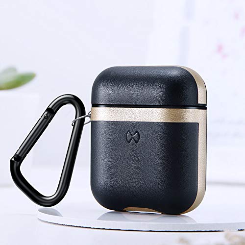 Preisvergleich Produktbild Ocamo Ledertasche Cover Schützende Haut Ohrhörer Ladetasche, für AirPods Gold
