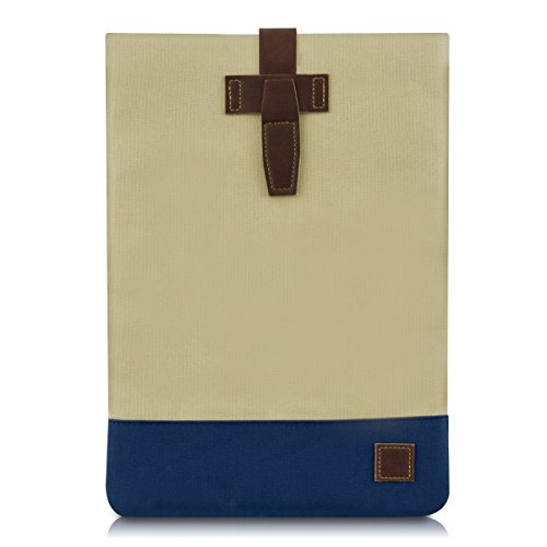 kwmobile Universal Sleeve Tasche für 11″ 11,6″ Laptop / Notebook / Ultrabook in Hellbraun Dunkelblau - 5
