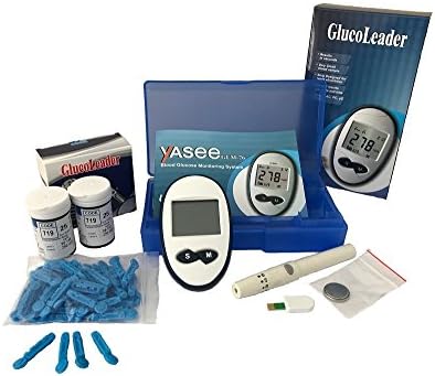 Yasee GLM-76 GlucoLeader Blood Glucose Monitoring System Kit - with test strips and lancets
