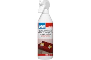 HG Quitamanchas Extra Fuerte, Eficaz Limpiador para Alfombras y Tapicería, Potente Limpiador en Spray para Tejidos, Manchas Localizadas, Sofás y Ropa, Producto de Limpieza con Oxígeno Activo - 500ml