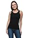 Frenchtrendz Black Cotton spandex Tank Top for Women RS.429.00