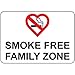 Produktbild Monsety Metallschild mit Zitat Smoke Free Family Zone, Aluminium