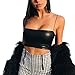 Produktbild Oliviavan,Sexy Mode Frauen Kurze Tank Tops Weste Leder Schulterfrei Halfter Bluse Shirt