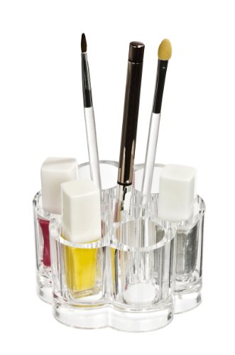 WENKO 20988100 Lippenstift Organizer Femme – rund, Kunststoff – Acryl, 9 x 6 x 9 cm, Transparent - 4