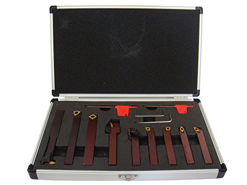 PAULIMOT Drehstahl-Satz Drehmeißel-Set mit Wendeplatten, 9-teilig, 10 mm - 2