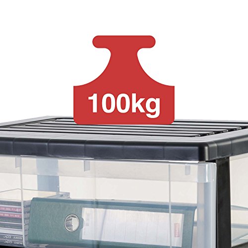 Iris 125032.0 Rollwagen mit 4 Schübe, Rollcontainer für Werkzeug, Beistellwagen, WC-N604P - 5