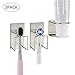 Produktbild Elektrische Zahnbürstenhalter, Leegoal selbstklebend Wand montiert Zahnbürstenhalter, Edelstahl, Badezimmer, Zahnbürstenhalter mit Zahnbürstenhalter mit Zahnpasta Holder (3Pack)