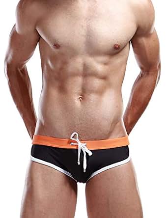 SEOBEAN Herren Badehose – Boxer-Slip Trunk In Grün/Blau | Asiatische Größe | Schwimm-Shorts