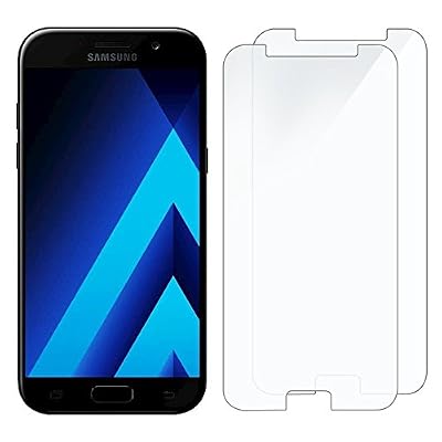 Hepooya [Lot de 2] Samsung Galaxy A5 2017 verre trempé, Hepooya Film Protection écran Samsung A5 2017 Film vitre 0.30 mm, 2.5D Bords Arrondis, Dureté 9H Glass Screen Protector pour Samsung Galaxy A5 2017