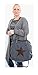 Produktbild modische Schultertasche Umhängetasche Shopper Handtasche Messenger Bag Stern Star grau anthrazit (5007)