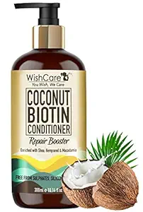WishCare Coconut Biotin Conditioner - Repair Booster - No Parabens, Sulphates & Silicones - 300 Ml