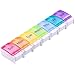 Produktbild Pillendose Spender Tablet Organizer Medizin 7 Tage Weekly, Kumfi Travel Pille Organizer Vitamin 7 fach Tägliche Fischöl Feuchtraum Container