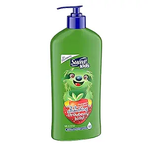 Suave Kids Strawberry Blast 2 in 1 Smoothers Shampoo + Conditioner, 532 ml