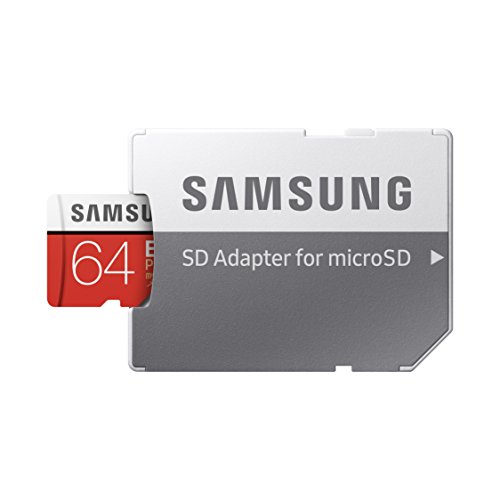 Samsung EVO Plus - Tarjeta de Memoria microSD de 64 GB con Adaptador SD  100 MB s  U3  Color Rojo y Blanco