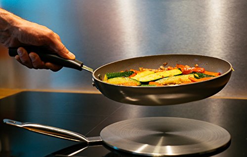 Induktionsadapter für jedes Kochgeschirr Adapterplatte Durchmesser ca 23 cm Edelstahl Induktionskochfelder Simmerplatte - 2