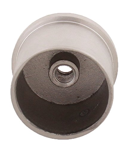 Edelstahl Wandanschluss mit M8 Innengewinde für Rohr 42,4/2,0 mm, V2A (S014150) - 2