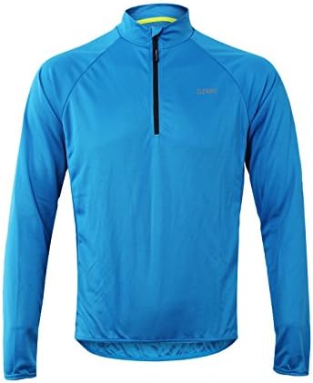 Cuzaekii Mens Long Sleeve Cycling Jersey MTB Bike Shirt Clothing for Summer & Cool weather