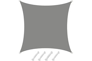 AMANKA 98% UV Schutz: Sonnensegel Wasserdicht 3x3 - Sonnensegel für die Terrasse Segeltuch Sonnenschutz Schattenspender Garten Sonnenschutz Sonnensegel Outdoor Sonnensegel Balkon Segel für Terrasse