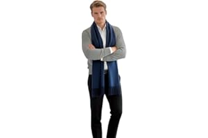 LA FERANI Sciarpa da uomo in cashmere invernale autunno sottile 185x65 sciarpa cashmere stile casual sciarpa lana lana tinta unita colore uomo sciarpa