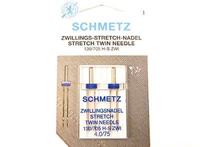 SCHMETZ 2 Schmetz zwillingsnadeln 130/705 spécial stretch calibre 75/4 spécial pour machine à coudre