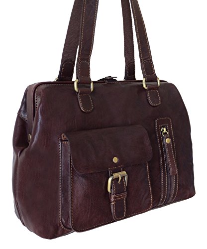 Rowallan Brown Leather Shoulder Bag