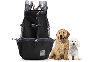 Woolala Light Weight Pet Carrier Backpack for Small and Medium Dogs, Veterinarian Approved Safe Bag for Travel - Easy Take Space Saving - Black M