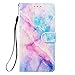 Produktbild Hülle Case für Samsung Galaxy S10 5G HandyHülle Leder Flip Case 3D Marmor Muster Schutzhülle Brieftasche Flipcover Tasche Ständer Magnetverschluss Kartenfach Handytasche Bookstyle Etui