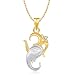 Meenaz Om Ganesha And Ganpati Gold & Rhodium Plated God Pendant Gp200 With Chain For Men And Women RS.199.00