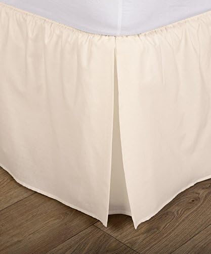 Elasticated Box pleat valance Cream Double