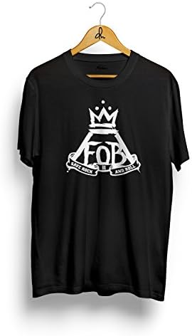 Giftee New Fall Out Boy Logo T-Shirt (X-Large, Black)