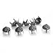 Produktbild Hohe kegelförmige Messing-Punk-Nieten, Metall-Spikes, Krallen, für Taschen, Jeans, Kleidung oder Leder-Handwerk, Hochzeitsdekor, 8 mm, metall, Gunmetal Black, 50 Stück