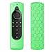 Produktbild CASEBOT Hülle Fire TV Stick 4K / 4K Ultra HD Alexa-Sprachfernbedienung mit Tasten für An/Aus und Lautstärke - Leichte Rutschfeste Stoßfeste Silikon Schutzhülle, neongrün