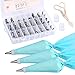 Produktbild ORIA Spritztüllen Set, 55 Teilig Professionelles Set mit 1 Blumenschere, 48 Stücke Edelstahl Spritztüllen Aufsätze, 3 Spritztüllen Adapter, 3 Silikon Spritzbeutel für Keksen, Kuchen und Cupcakes Deko