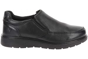 Valleverde - Slip-on in Pelle Nera con Memory Foam