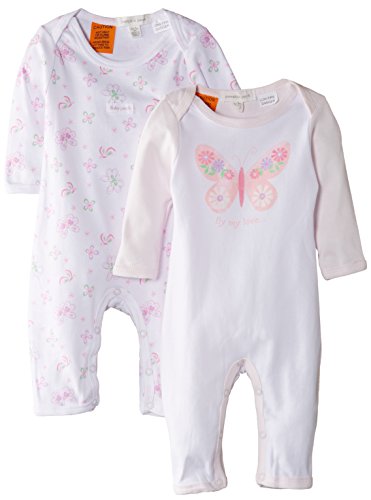 Pumpkin Patch Baby Boys 0-24M 2Pk All In Ones Romper, Bright White, Newborn