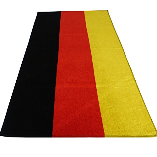 Badetuch Deutsche Flagge, Deutschland Fahne Frottee Handtuch schwarz rot gelb gestreift hochwertig eingewebt lange Lebensdauer