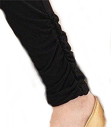 Full-Length Black Ruched Maternity Leggings - UK size 6