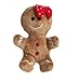 Produktbild 10cm Plüsch Lebkuchen Mann weichen Spielzeug mit roten Schleife - Weihnachten weichen Spielzeug - Weihnachtsschmuck