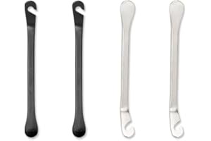 REQAG 3 Pièces Démonte-Pneu,Levier de Pneu en Métal,Démonte-pneus en Acier Au Manganèse Outils De Réparation De Décapant De Pneu De Cuillère pour Le Changement De Pneu De Vélo De Moto De Vélo