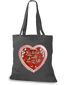 StyloBags Jutebeutel / Tasche Beste Tante Lebkuchenherz