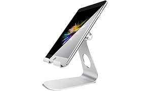 Lamicall Supporto Tablet, Supporto Regolabile : Universale Stand Dock per 2018 Pad PRO 10.5, PRO 9.7, PRO 12.9, Pad Mini 2 3 4, Pad Air, Air 2, Phone, Samsung Tab, Altri Tablets - Argento