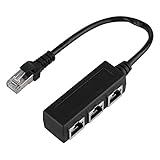 【 - Cable de extensión Ethernet 】 dos cable de red pueden ser sobre este divisor conectado con un cable más largo.
