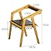 Produktbild Chuan Han Esstisch Bambus Schreibtisch Computer Schreibtisch passt zu jedem Raum Haushalt Studie Tisch Modern Desktop Tisch mit Schublade + Stuhl,Stuhl