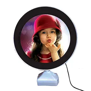 KRH Store Plastic Magic Mirror LED Photo Frame (White)