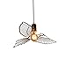 Produktbild DULG E27 Moderne pendelleuchte kronleuchter deckenleuchte Einfache Lampe Kreative Vogel Edelstahl Hängen Rustikale Kunst Wohnzimmer Pendelleuchte Zimmer Schlafzimmer Esszimmer Treppe Gang L50 * H30cm